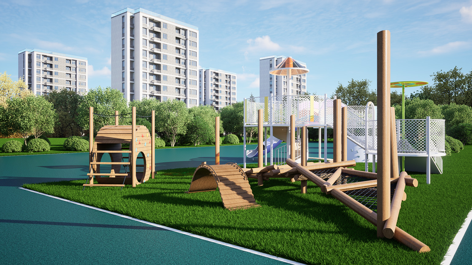 室外木质游乐设备